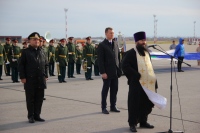 Хабаровский священник принял участие в проводах мобилизованных воинов