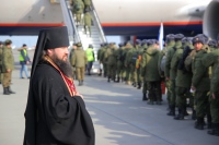 Секретарь епархии принял участие в проводах мобилизованных военнослужащих