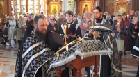 В главном соборе края было совершено Вечернее богослужение с чтением двенадцати Евангелий