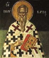 Святитель Поликарп, епископ Смирнский. Друг апостола Иоанна Богослова и святого Игнатия Богоносца.