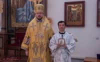 Митрополит Владимир совершил за Божественной литургией диаконскую хиротонию студента Хабаровской семинарии из Северной Кореи