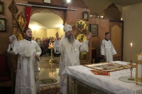 Правящий архиерей совершил Божественную литургию в храме святого преподобного Серафима Саровского