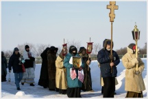 Чин Великого освящения воды в Свято-Петропавловском женском монастыре ( 18 января 2010 года )