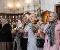 Всенощное бдение в канун Недели вайи в Спасо-Преображенском кафедральном соборе 12 апреля 2025 г.